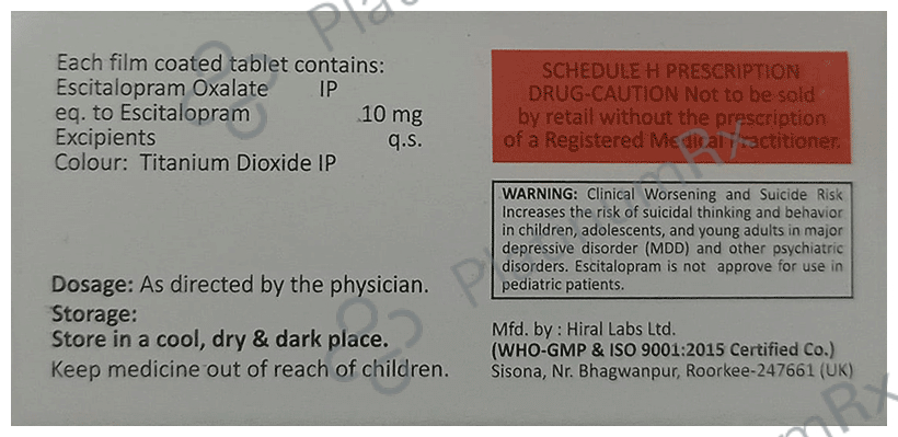 Escitexone 10 Tablet