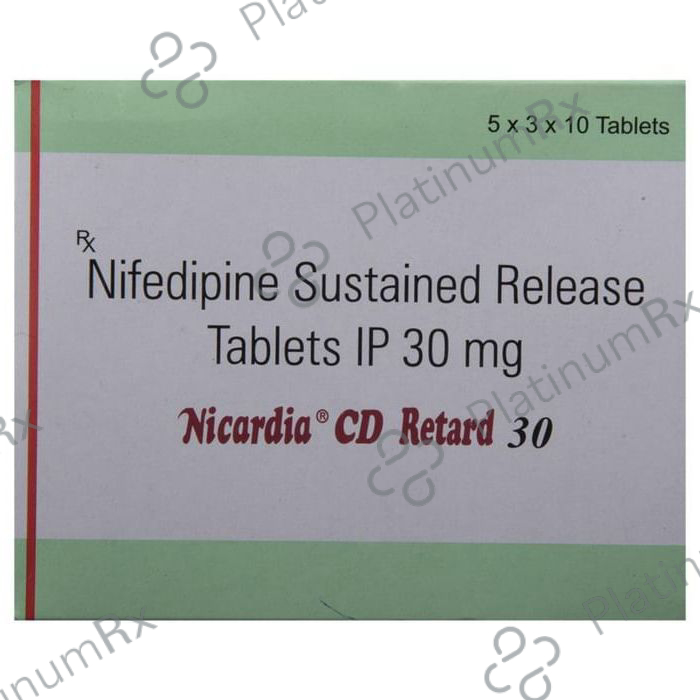 Nicardia CD Retard 30mg Tablet SR 10s