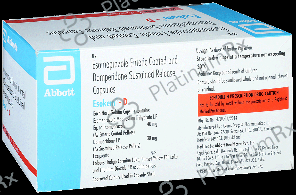Esokem D 30/40mg Capsule SR 15s