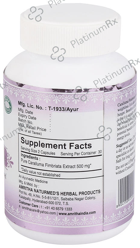 Naturmed's Caralluma Fimbriata 500mg Capsule