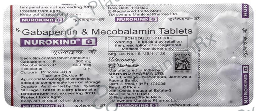 Nurokind G 300/500mcg Tablet 10s