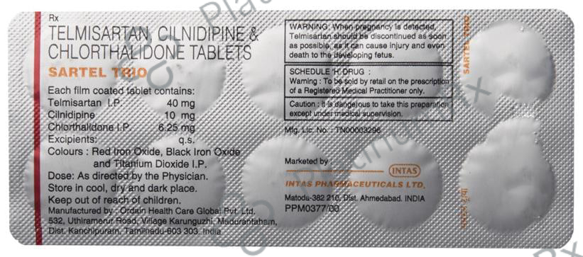 Sartel Trio Tablet 10s
