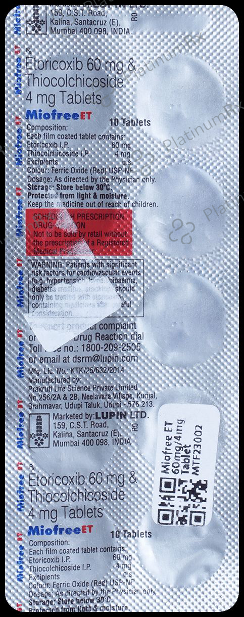 Miofree ET 60/4mg Tablet 10s