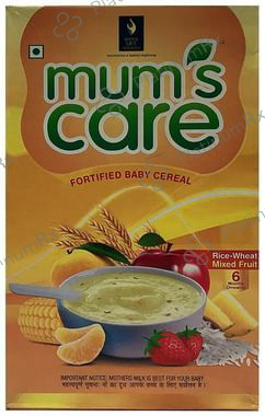 Mum's Care Fortified Baby Cereal 6 Months Onwards Mixed Fruit Rice Wheat