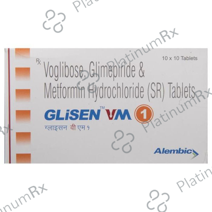 Glisen VM 1/500/0.2mg Tablet SR 10s