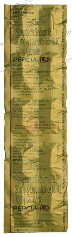 Pepcia L 75/20mg Capsule SR 10s