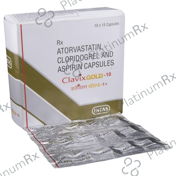 Clavix Gold 10/75/75mg Capsule 15s
