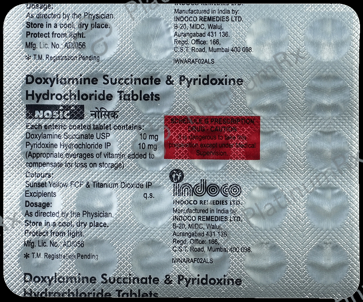 Nosic 10/10mg Tablet 30s