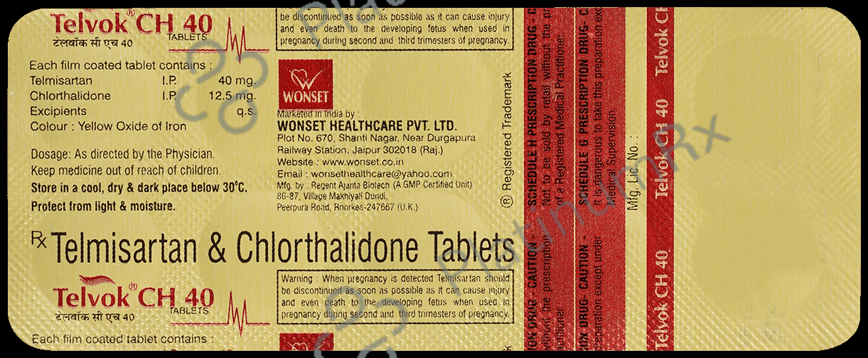Telvok CH 40mg/12.5mg Tablet