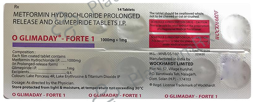 O Glimaday-Forte 1 Tablet PR
