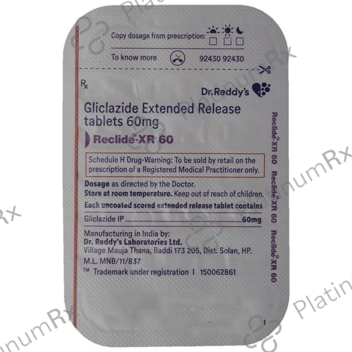 Reclide XR 60mg Tablet ER 15s