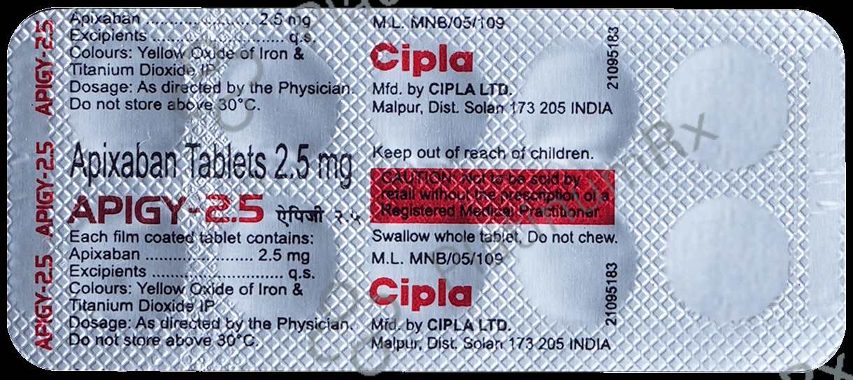 Apigy 2.5mg Tablet 10s