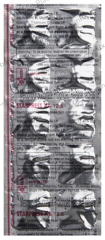 Starpress XL 12.5mg Tablet PR 10s