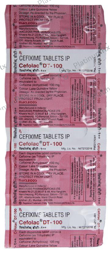 Cefolac DT 100mg Tablet 10s