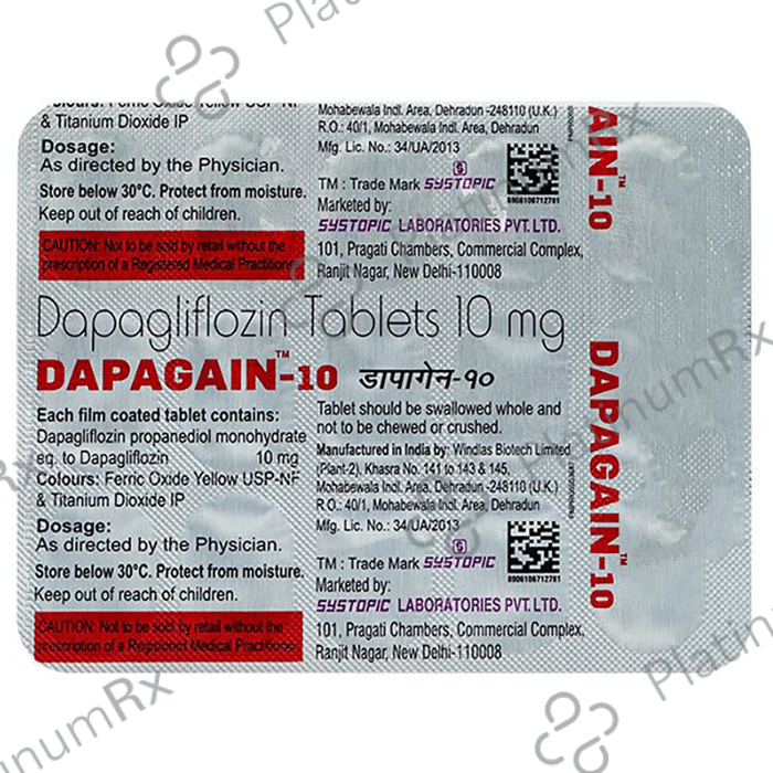 Dapagain 10mg Tablet 15s