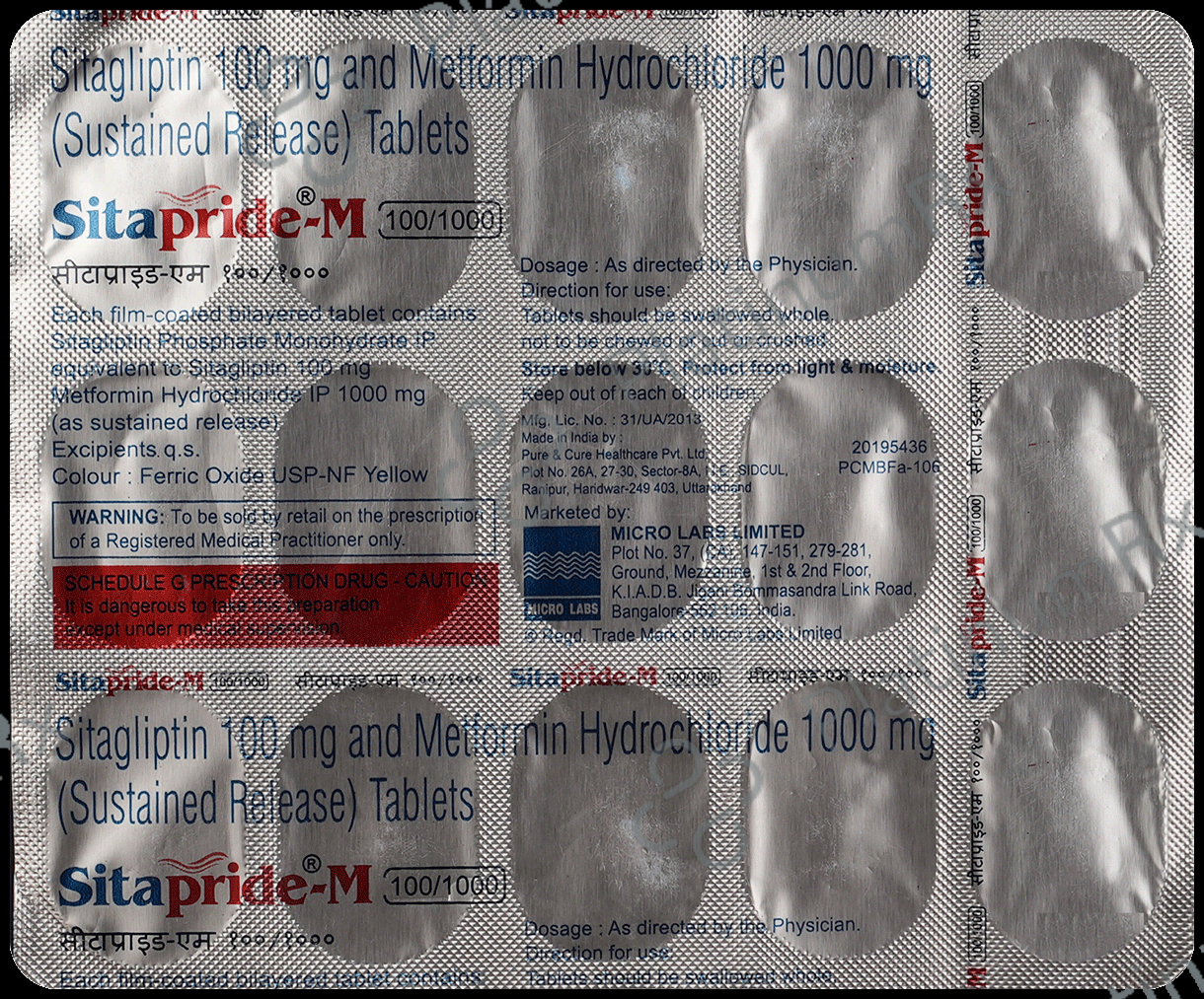 Sitapride M 100/1000mg Tablet SR 15s