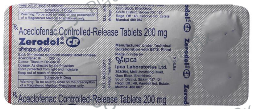 Zerodol CR 200mg Tablet 10s