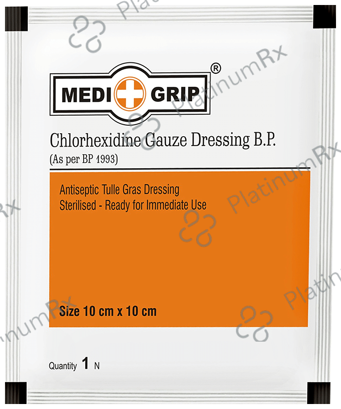 Medigrip Chlorhexidine Gauze Dressing B.P. 10cm x 10cm
