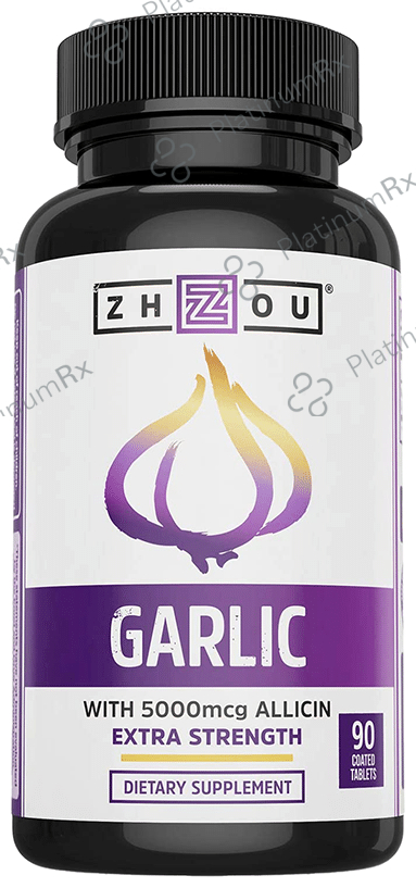 Zhzou Extra Strength Garlic With 5000mcg Allicin Coated Tablet