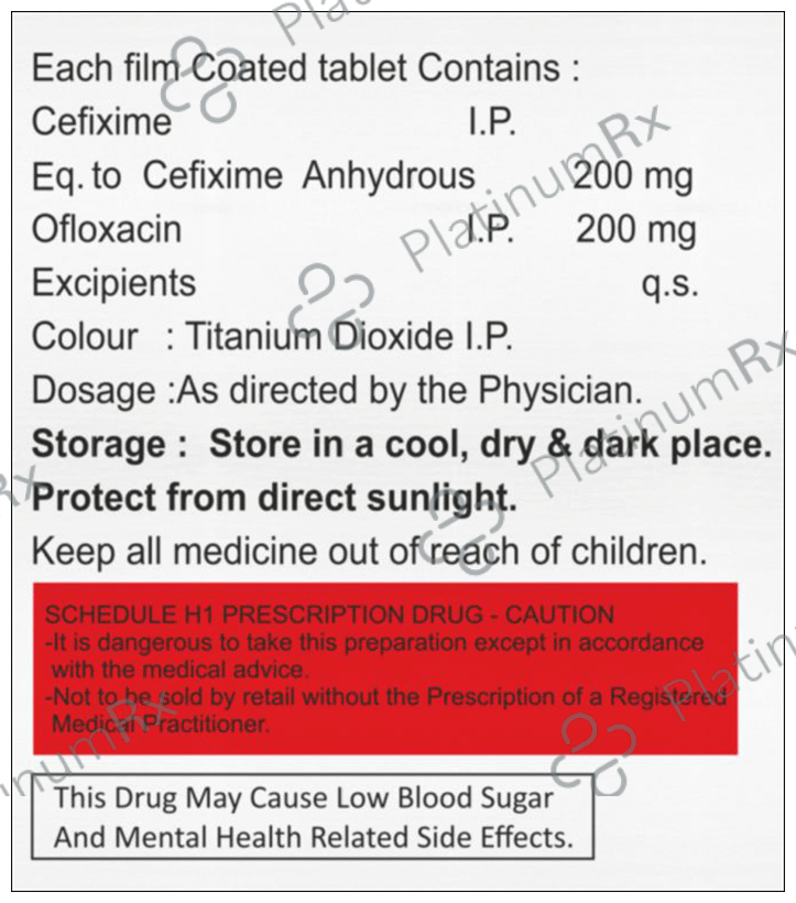 Yepcef O 200mg/200mg Tablet
