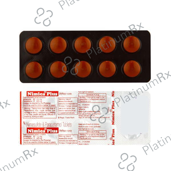 Nimica Plus 100/325mg Tablet 10s