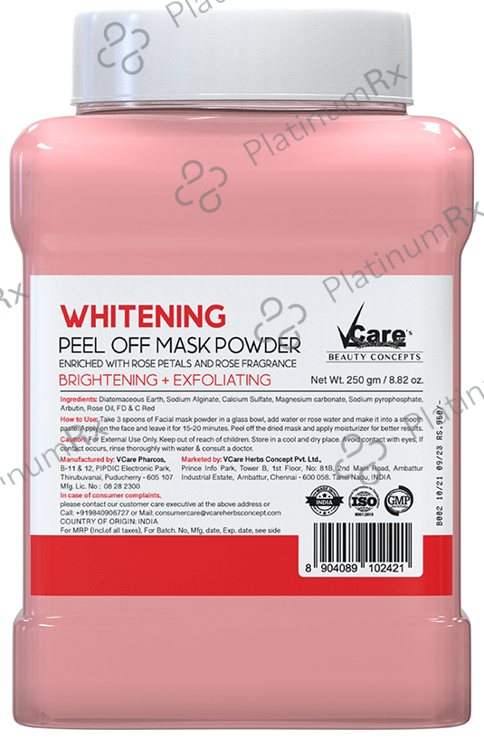 VCare Whitening Peel Off Mask Powder 250 gm