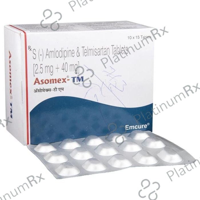 Asomex TM 2.5/40mg Tablet 15s