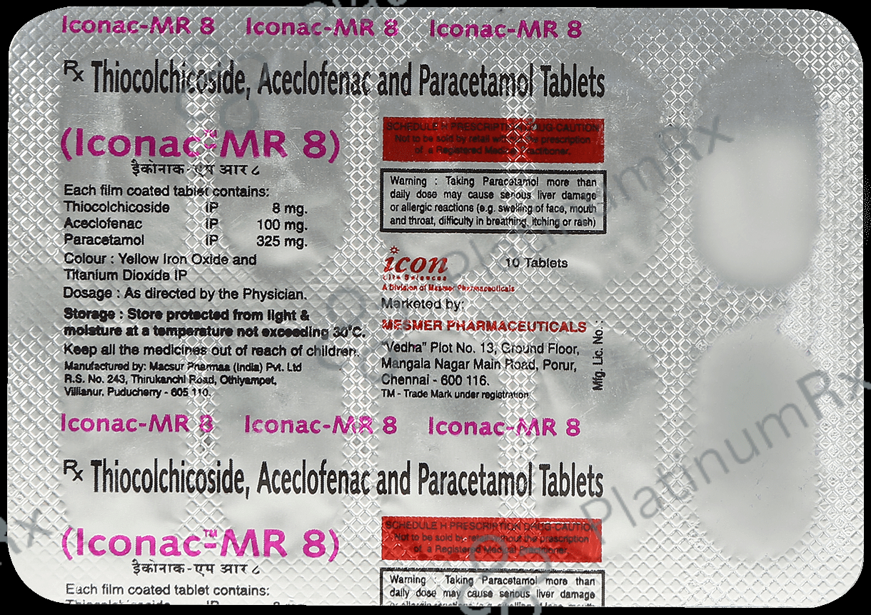 Iconac MR 8mg Tablet 10s