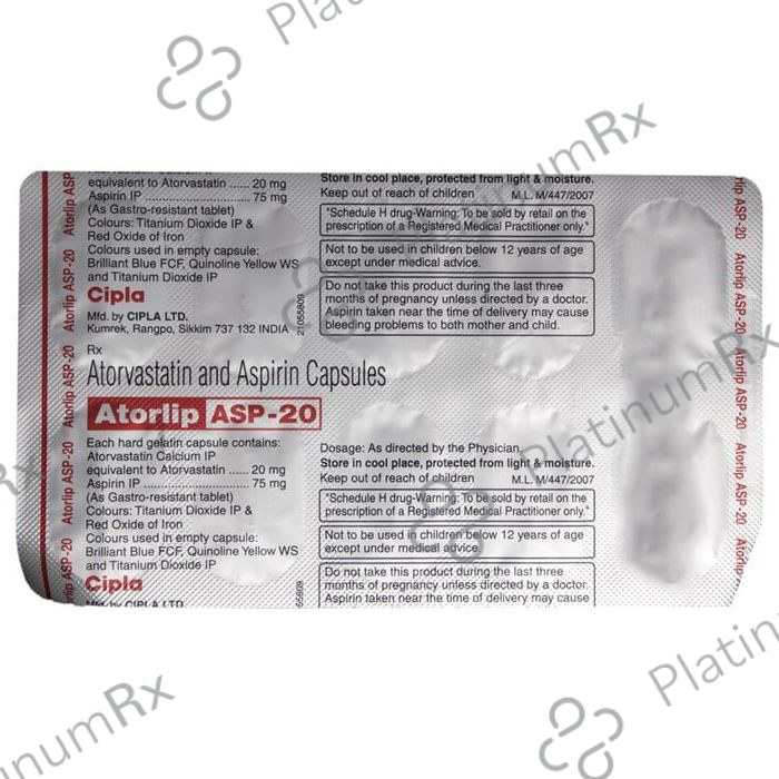 Atorlip ASP 20/75mg Capsule 10s