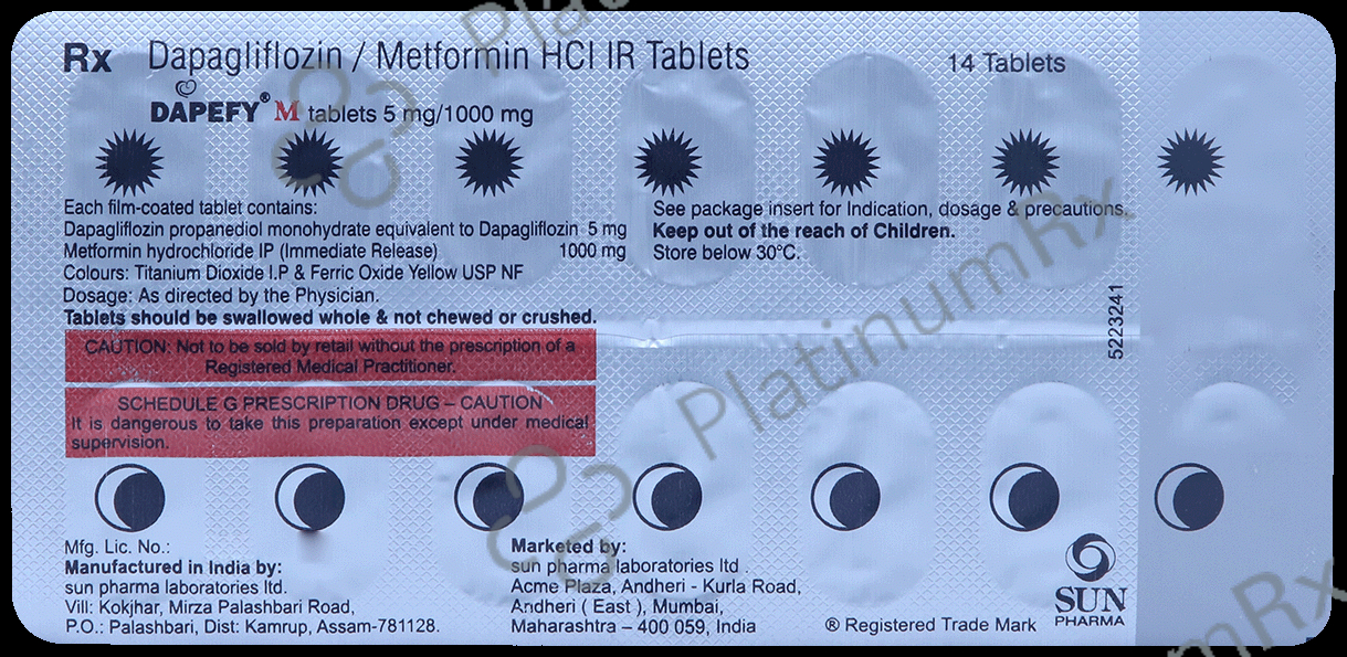 Dapefy M 5mg/1000mg Tablet