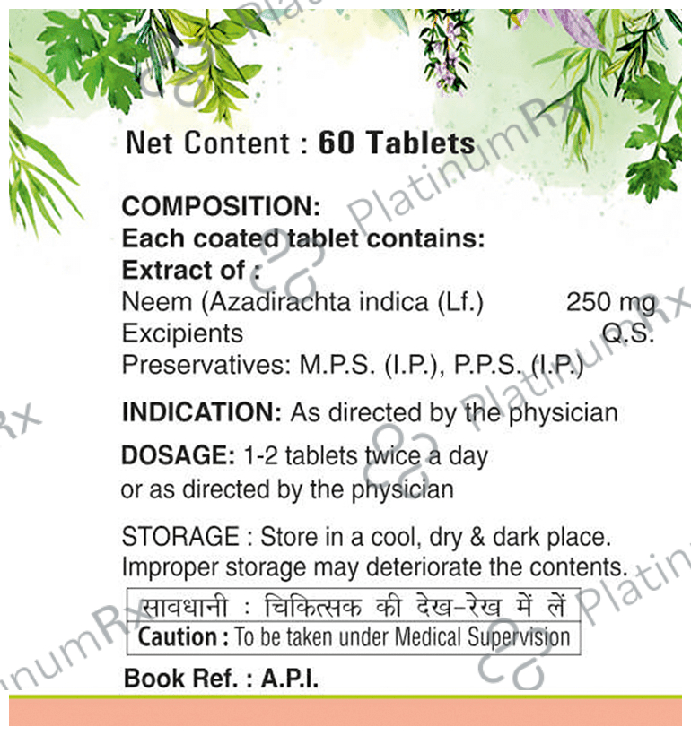 Indish 100% Natural Neem Tablet