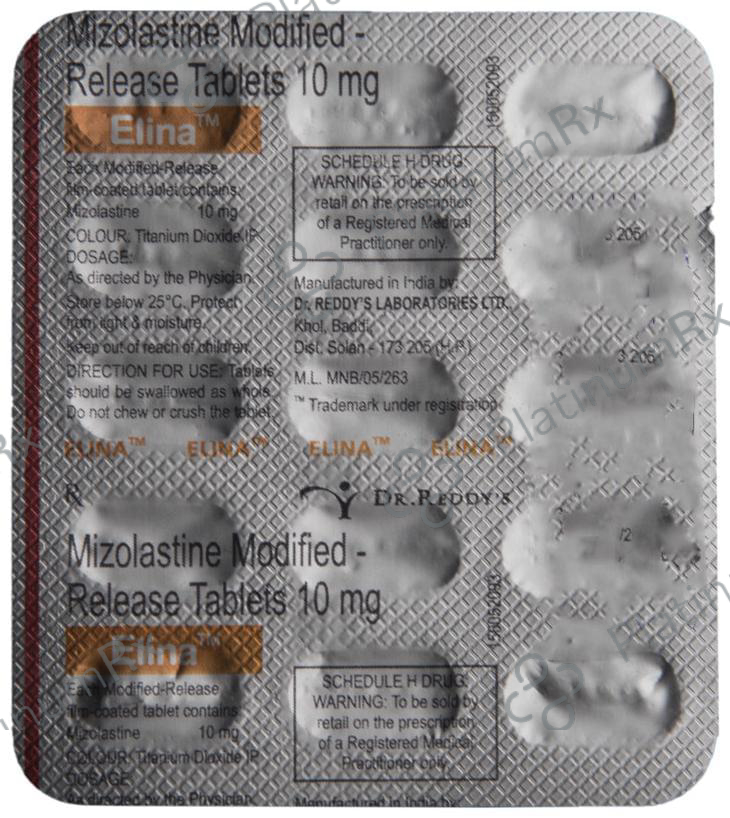 Elina 10mg Tablet MR 15s