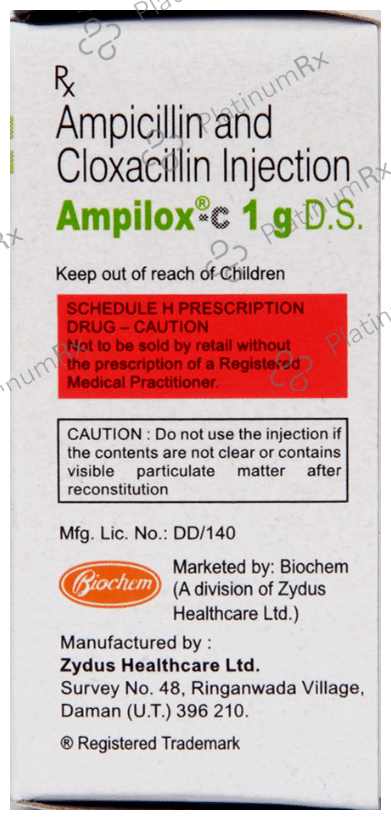 Ampilox C DS 500 mg/500 mg Injection