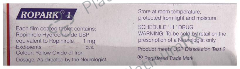 Ropark 1mg Tablet 10s