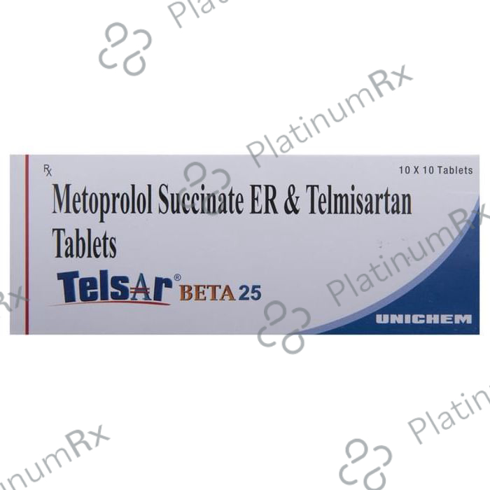 Telsar Beta 25 Tablet ER 10 tablets
