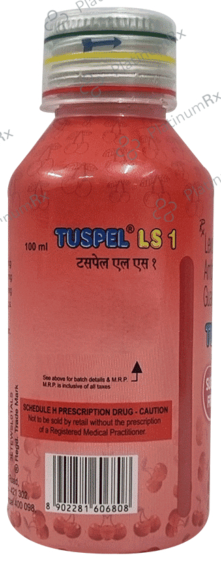 Tuspel LS 1 Cherry 15/50/1mg Expectorant 100ml