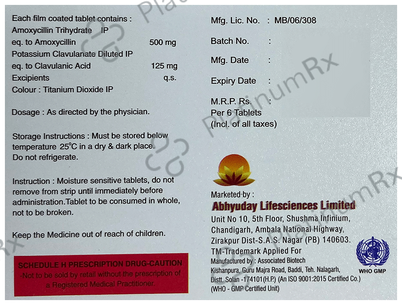 Clavinem 625 Tablet