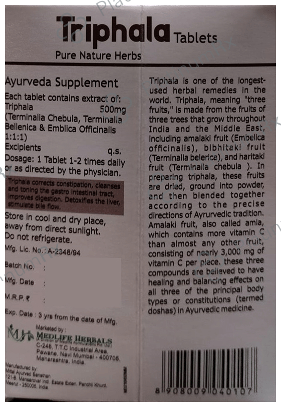 Medlife Herbals Triphala Tablet