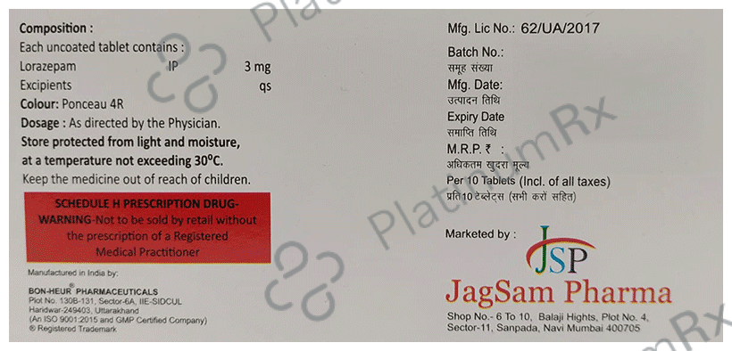 Jaglor 3mg Tablet