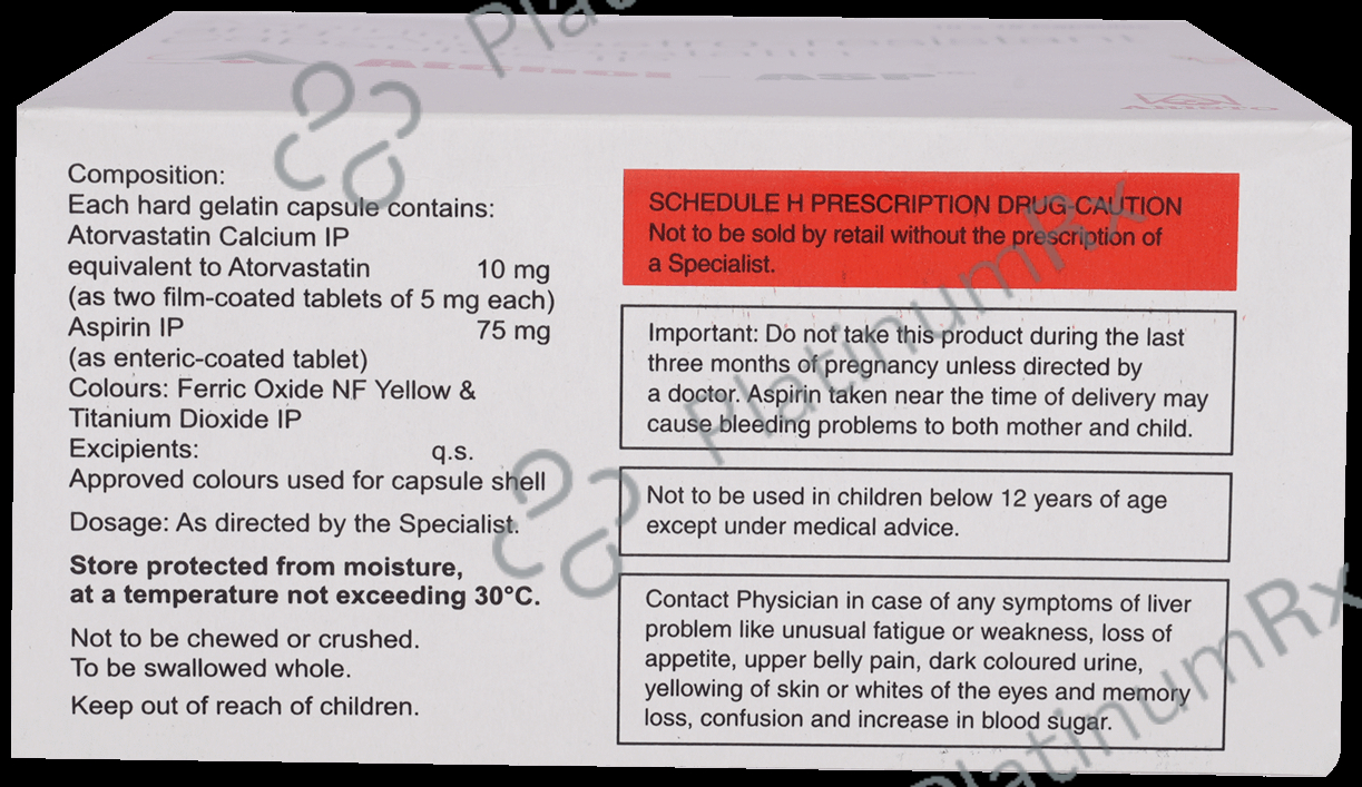 Atchol ASP 75/10mg Capsule 15s