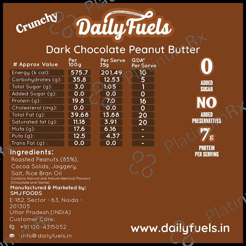 DailyFuels Dark Chocolate Peanut Butter Crunchy