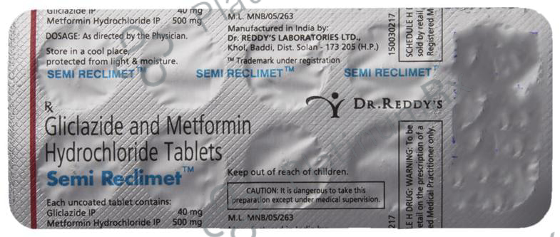 Semi Reclimet 40/500mg Tablet 10s