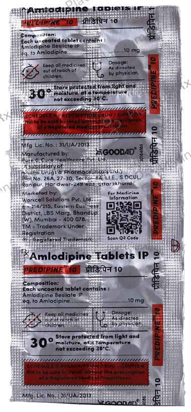 Predipine 10 Tablet