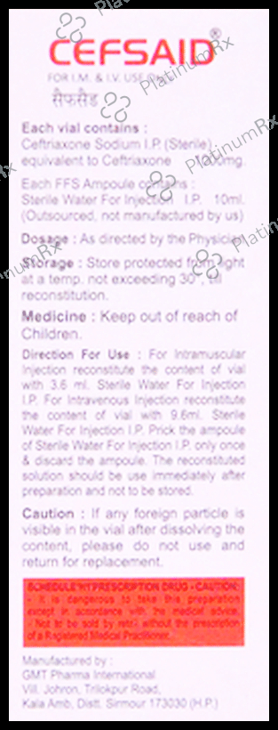 Cefsaid Injection