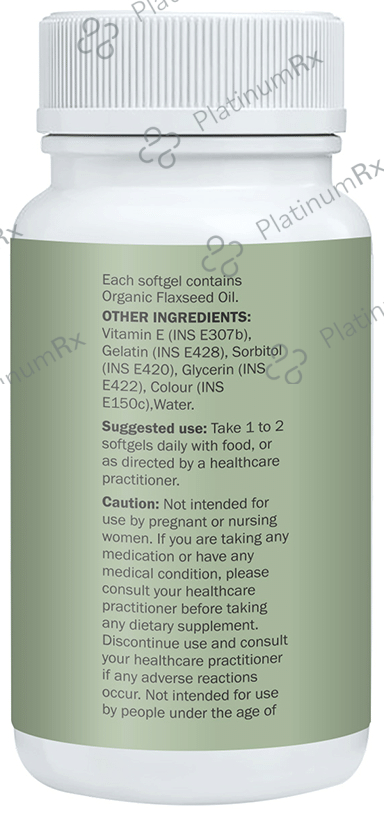 Azafran Actives Organic Flaxseed Oil Softgel Capsules