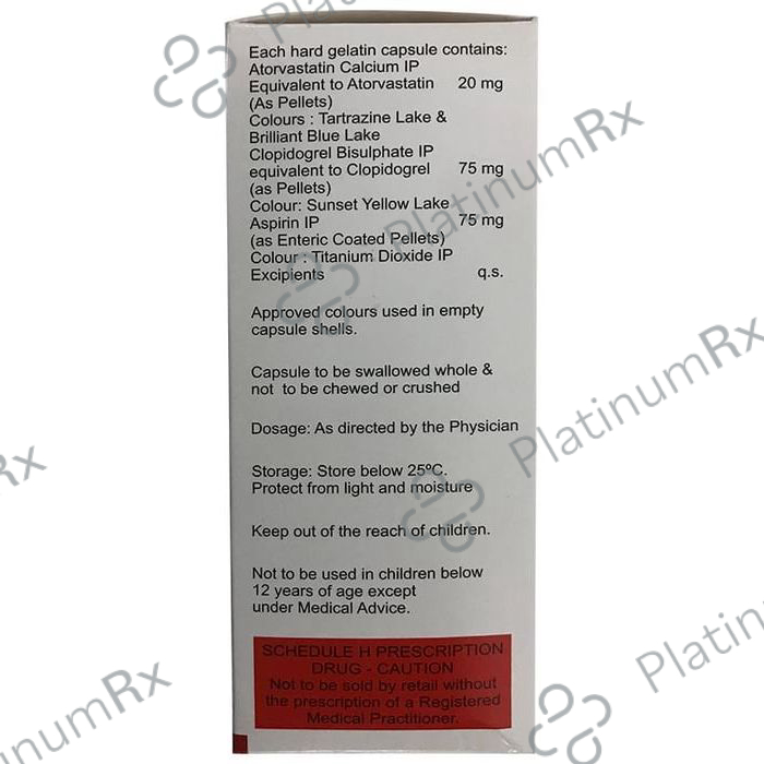 Atorva Gold 20/75/75mg Capsule 15s