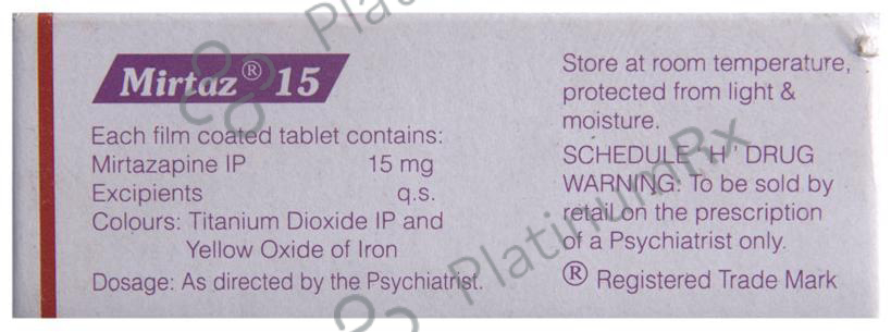 Mirtaz 15 Tablet