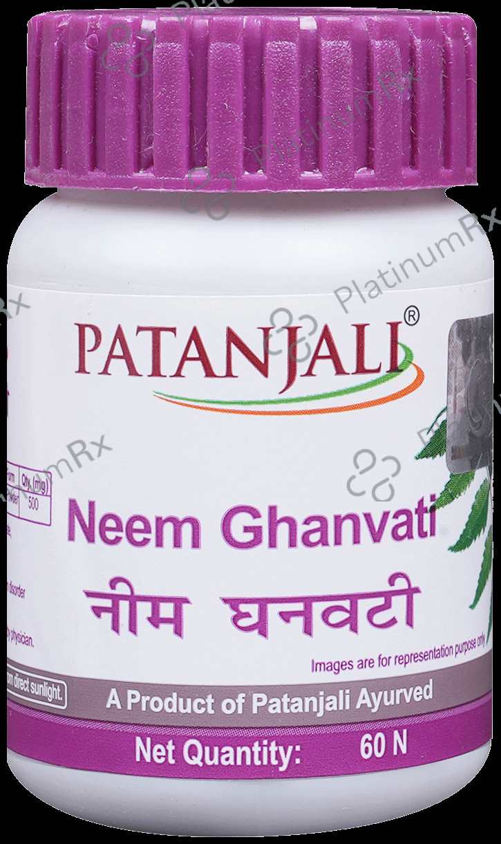 Patanjali Ayurveda Neem Ghanvati - For Skin Health & Blood Purification