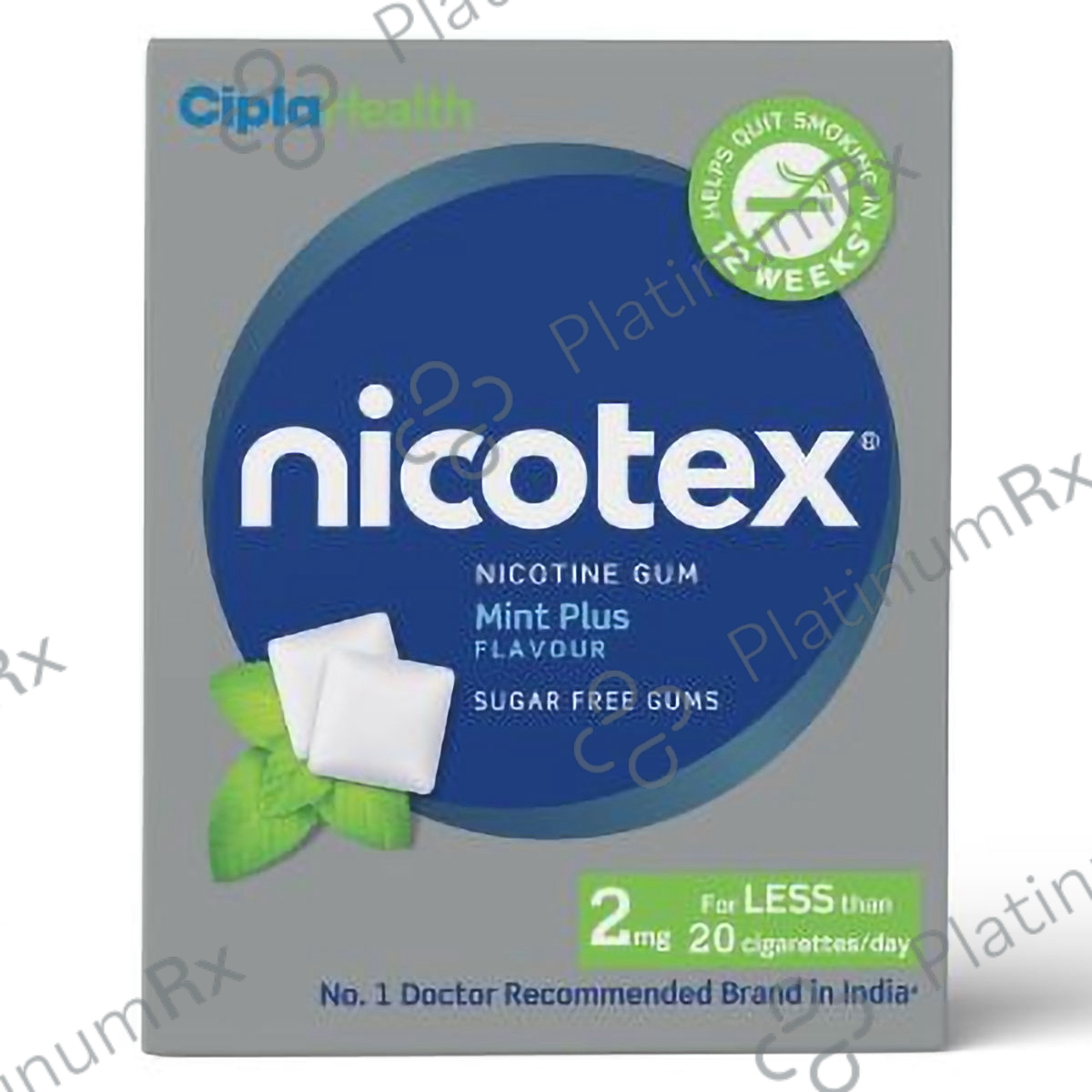 Nicotex 2 Plus Mint Gummies 12s