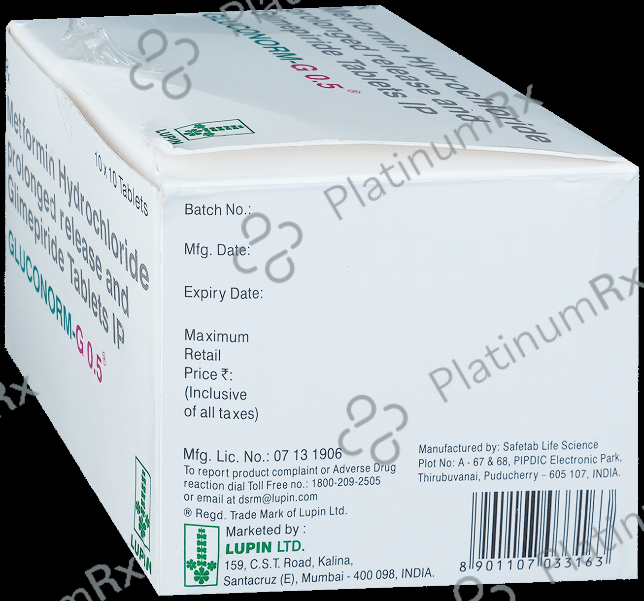 Gluconorm G 0.5/500mg Tablet PR 10s